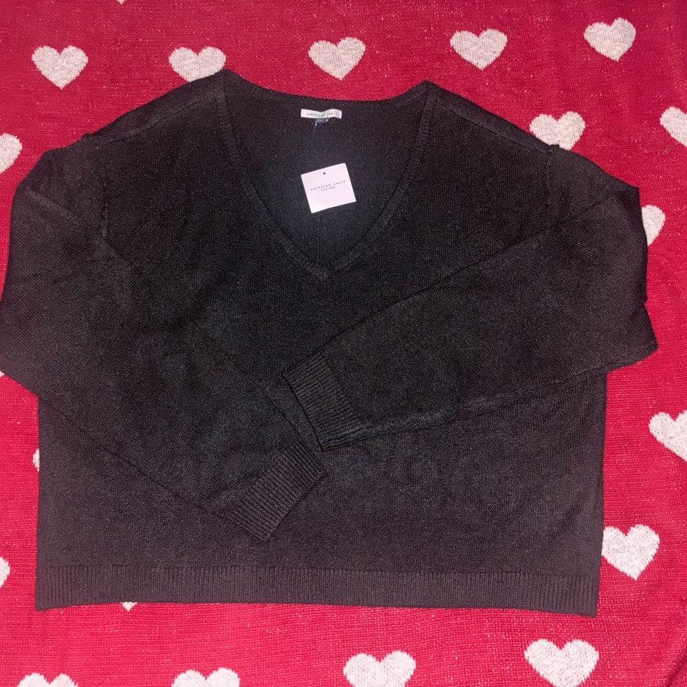 American Eagle Outfitters Charcoal Knit Sweater. Oversized fit.